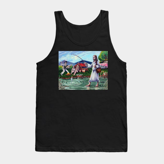 'ELVIS & JESUS CAMPING' Tank Top by jerrykirk